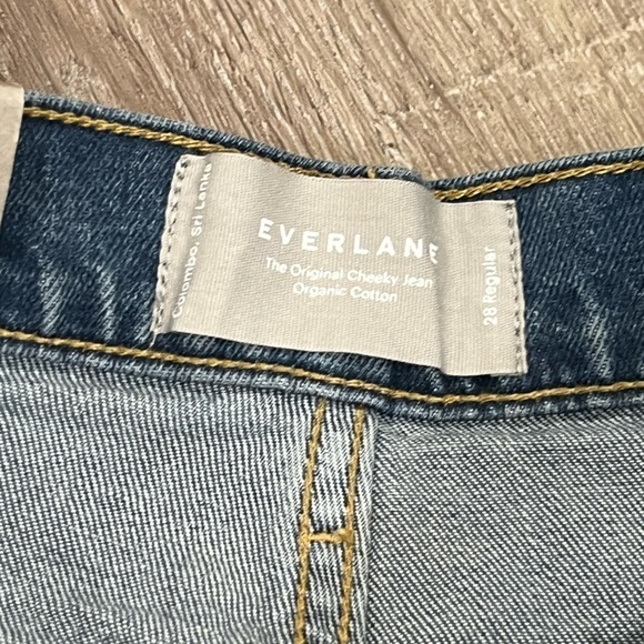 NWT Size 28 Everlane Straight Fit The Original Cheeky Jean High Rise Low Stretch - Picture 4 of 10